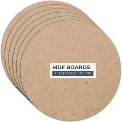 DM SPECIALLY FOR SPECIALIST Round Circle MDF Board 10Inch Diameter for Art and Craft Project Ash Japanese Wood Veneer