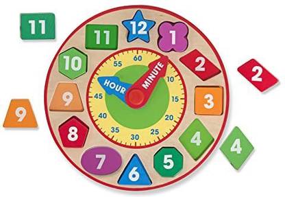 MELISSA & DOUG Shape Sorting Clock - Wooden Educational Toy