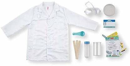 MELISSA & DOUG Scientist Role Play Costume Set (X pcs) - Lab Coat, Goggles, 6 Experiments