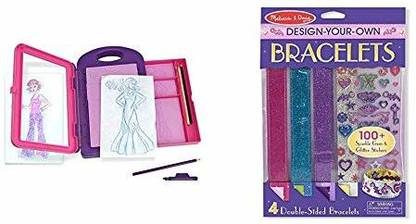MELISSA & DOUG Fashion Design Activity Kit (Arts & Crafts, Best for 5, 6, 7 Year Olds and Up) &