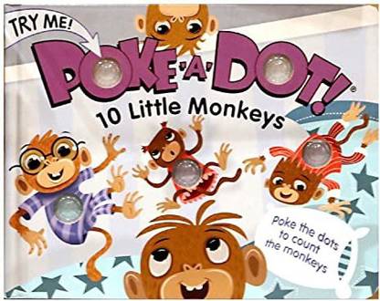 MELISSA & DOUG Children's Book - Poke-a-Dot: 10 Little Monkeys (Board Book with Buttons to Pop)