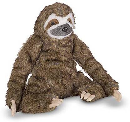 MELISSA & DOUG Lifelike Plush Sloth Stuffed Animal (12W x 14.5H x 9D in)