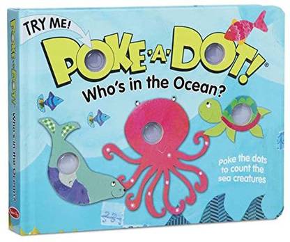 MELISSA & DOUG Children's Book - Poke-a-Dot: Who’s in the Ocean (Board Book with Buttons to Pop