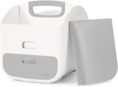 ubbi Diaper Caddy Grey & White Changing Station