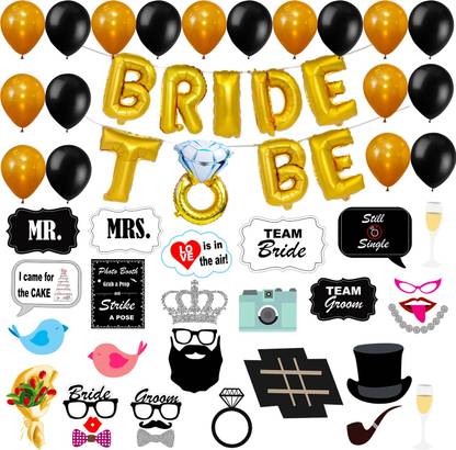 Prihit Bride To Be Props And Decoration - 58Pcs Bridal Shower Decorations Set