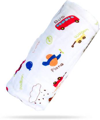 R for Rabbit Printed Single Swaddling Baby Blanket for  Mild Winter