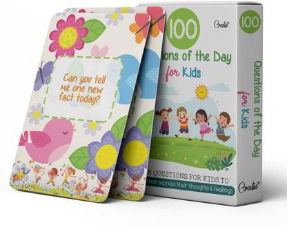 Creatie Conversation Starter Questions for Kids, Questions of the Day, Card Game