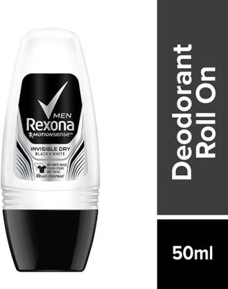 Rexona INVISIBLE DRY ANTI-PERSPIRANT BLACK & white Deodorant Roll-on  -  For Men