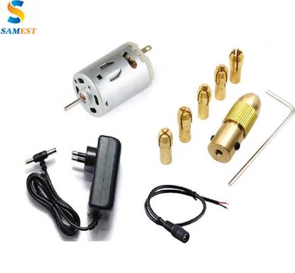 samest AR022 385 dc motor Female connector+385 bit with 3 wing fan and 12v 1amp adapter Electronic Components Electronic Hobby Kit