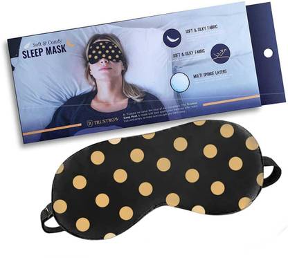 TRUSTROW 100% Ultra Smooth & Easy adjustable Eye Mask And Blind Fold (Printed)