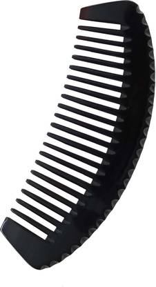Simgin India Wide teeth Carved Black Horn Comb