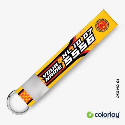 COLORLAY - Stylish Customized Polyester Keychain | Keychain For Bike and Car | Key Chain Key Chain