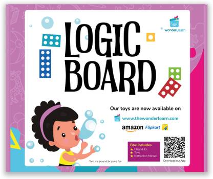 wonderhood Math Game - Unitiles board, tiles, pattern cards STEM toy for 3+ year olds