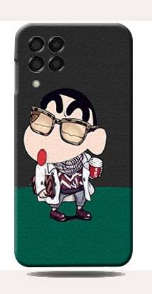 बग्गुस्किन High Quality Happy Shinchan Back Screen Protector, Skin Or Vinyl Wrap for Samsung Galaxy M33 5G with Protector (Back + Front + Sides) Happy Shinchan Samsung Galaxy M33 5G Back Skin Guard मोबाइल स्किन