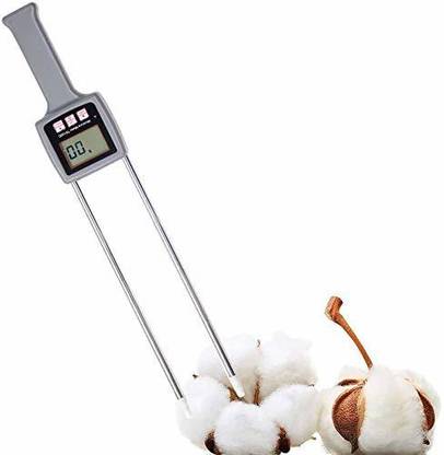 Gabyinstruments Presents Smart Sensor Digital COTTON MOISTURE METER Gray Colour All-in-One Digital Moisture Measurer