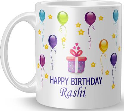 MM9E "Rashi" Happy Birthday Name Printed Coffee , Rashi Name Ceramic Coffee Mug