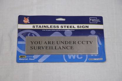 Triock Stainless Steel U R Under CCTV Surveillance Message Name Plate