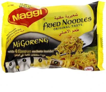 Maggi Fried Noodles ( HALAL ) Imported 72gms ( 4 flavour Sachets inside ) Instant Noodles Non-vegetarian