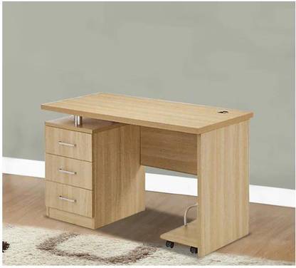 Lakdi - The Furniture Co. Particle Board Computer Study Table with CPU Space & Side Drawers Engineered Wood Study Table