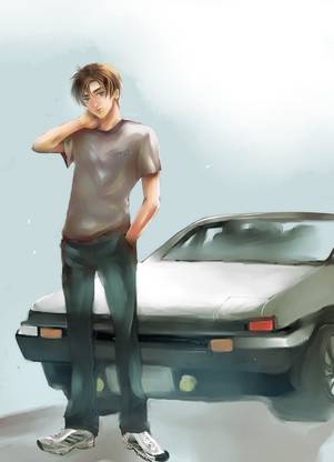 Fujiwara Takumi Initial D Matte Finish Poster Paper Print