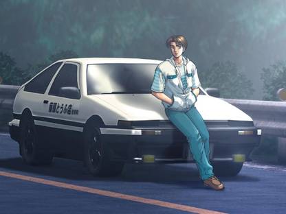 Fujiwara Takumi Initial D Matte Finish Poster Paper Print
