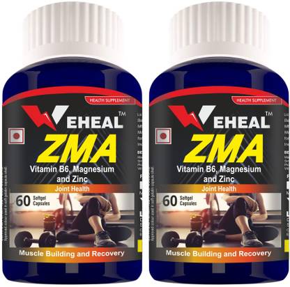 WEHEAL ZMA (Zinc, Magnesium and Vitamin B6) for Nighttime Recovery