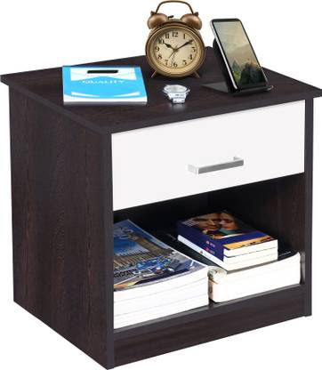ABOUT SPACE Pre-Assembled Side Table,Bedside End Table Engineered Wood Bedside Table