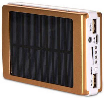 A2 Gold 12000mAh Solar Power Bank ( Pinl, Blue, Golden, Silver) Lithium Solar Battery