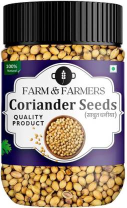 Farm & Farmers Organic Coriander seeds | Premium Quality Dhania Seeds Whole 250grams