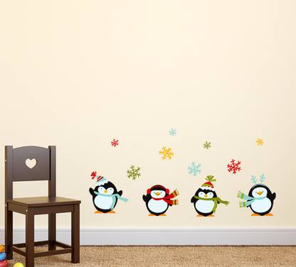 HAPPYSTICKY 100 cm Penguin Removable Sticker