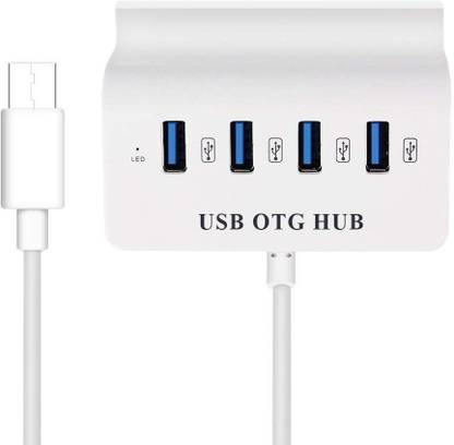 TECHGEAR 4-Port USB 2.0 OTG HUB with Phone Stand Holder, USB-C On-The-Go(OTG) HUB 4-Port USB 2.0 OTG HUB with Phone Stand Holder, USB-C On-The-Go(OTG) HUB USB Hub