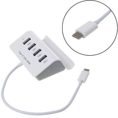 TECHGEAR USB 3.1 Type-C to 4-Port USB 2.0 OTG HUB with Phone Stand Holder USB 3.1 Type-C to 4-Port USB 2.0 OTG HUB with Phone Stand Holder USB Hub