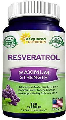 aSquared Nutrition Resveratrol -1000 Mg Max Strength (180 Capsules)