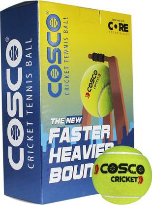 COSCO The New Faster Heavier Bouncier Cricket Tennis Ball