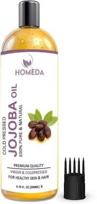 Homeda Cold Pressed Jojoba Oil for Face, Hair, Skin - 100% Pure, Virgin & Unrefined