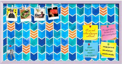 Artzfolio Watercolor Arrows Pattern D1 Notice Pin Board Soft Board with Push Pins Cork Bulletin Board