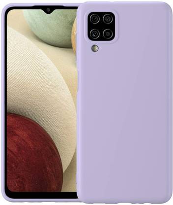 VONZEE Back Cover for Samsung A12 Liquid Silicone Full Body Protection Case With Microfiber Cloth Case