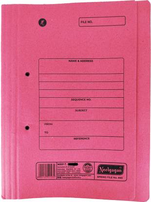 NEELGAGAN Spring File Cobra No. 890 (Extra Thick) P-8 Files for Paper Spring Files Document Folder