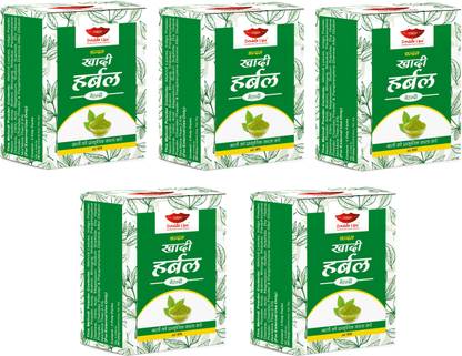 DOUBLE LIPS Herbal Khadi Mehndi Natural Black (60 Grm) Pack of 5