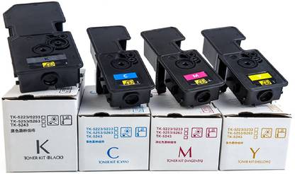 FINEJET TK 5234 TONER CARTRIDGE FOR USE IN KYOCERAA ECOSYS M5521/P5021/M5526/P5026 Black + Tri Color Combo Pack Ink Cartridge