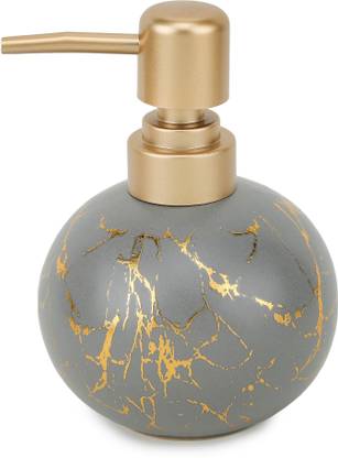 REXONA Soap Dispenser Round Grey Ceramic Bathroom Set