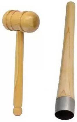HHS SPORTS Wooden Mallet Hammer for Knocking Cricket Bat & Cricket Bat Grip Cone Wooden Bat Mallet