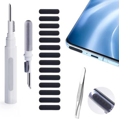 MAK Cleaning Kit Accessory Combo for 3 in 1 Earphone Cleaning Pen, Speaker Dustproof Net Stickers, for iPhone and Android