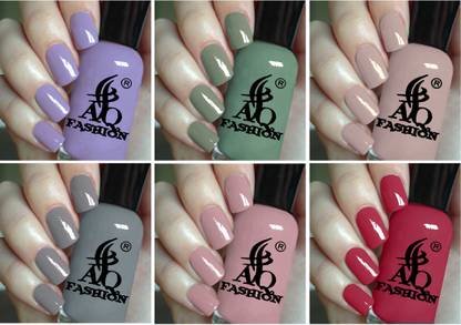 AQ FASHION New Unique Color Rich Paint HD Shine Pastel Color Combo Set (POOJA 6) Multicolor  (Pack of 6)