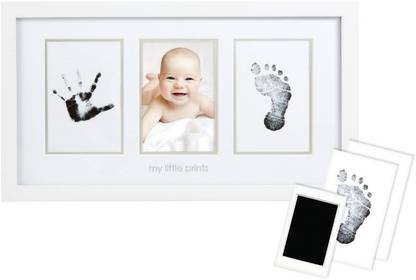 Pearhead Baby Hand Print and Footprint Photo Frame Kit Ink 9 inch x 17 inch Painting