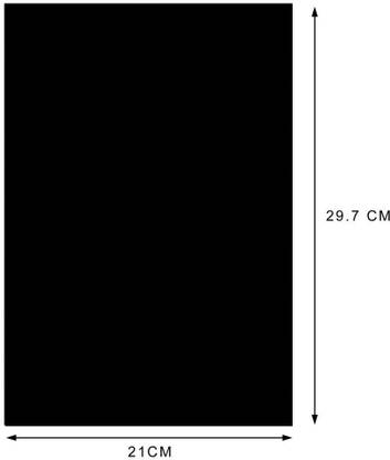 KRASHTIC A4 Black Paper Set of 20 A4 Sheet For School Project Plain A4 90 gsm Coloured Paper