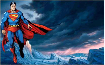 Superman Big Size Flex Poster For Room MD-2145 Photographic Paper