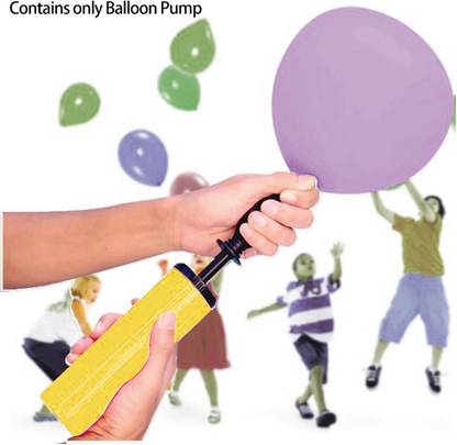 Shopperskart Yellow Two-Way Hand Held Air Pump for Balloons Inflate