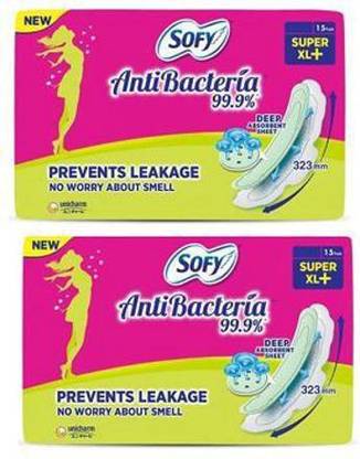 SOFY Extra Large XL Plus 15+15 Sanitay Pad Sanitary Pad