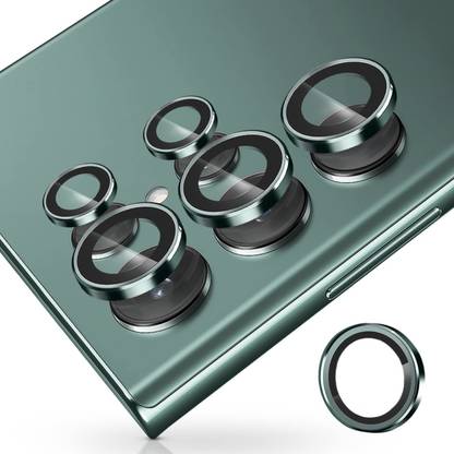 VOSKI Back Camera Lens Ring Guard Protector for Samsung Galaxy S22 Ultra Anti Scratch HD Tempered Glass Camera Protector Ring